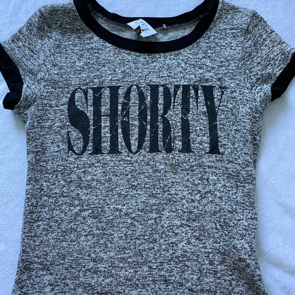 Shorty Grey top! NEVER WORN!